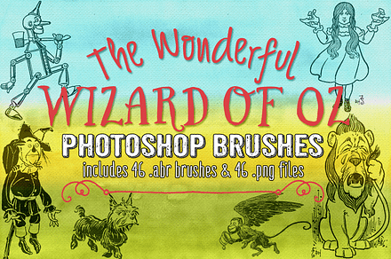 Alice In Wonderland Brushes & Vector preview 6