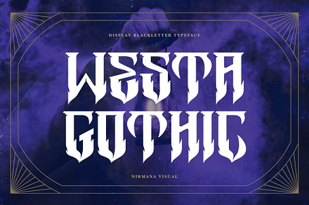 Westa Gothic - Blackletter Font, a Blackletter Font by Nirmana Visual