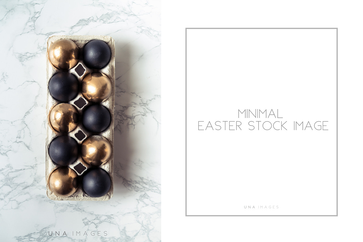 Minimal easter stock image featuring minimal, black, and gold, a Holiday Photo by Una Matison (Photo 1 of 2)