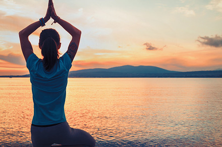 Woman doing yoga exercise stock photo containing woman and yoga
