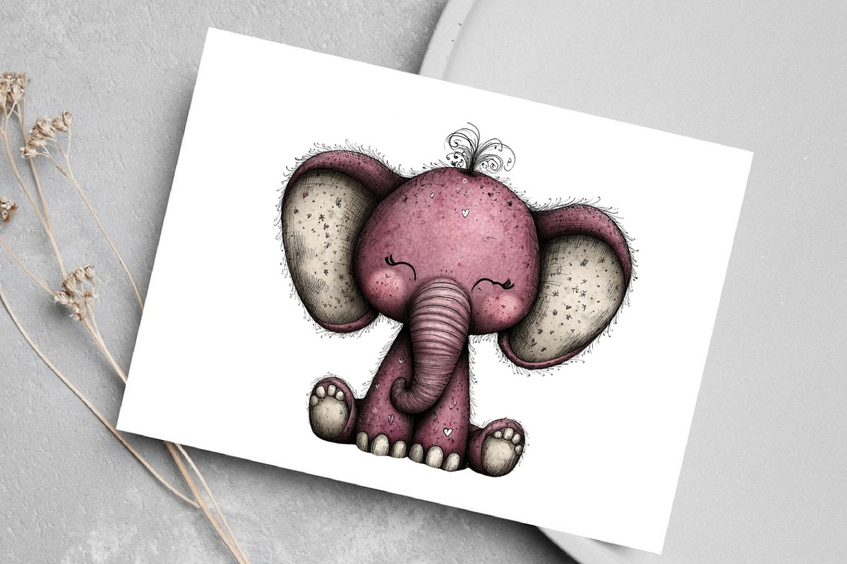 Whimsical Baby Animal Clipart Bundle, an Illustration by Canvas Craft (Photo 6 of 7)