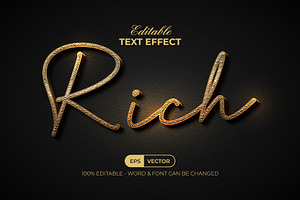 Rich Text Effect Gold Style