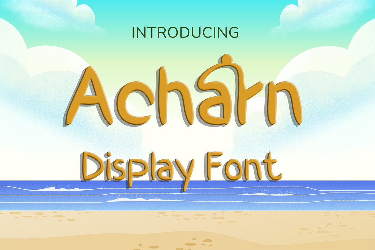 Acharn – Display Font, a Handwritten Font by NDNL Studio (Photo 1 of 6)