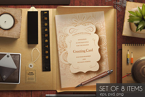 Invitation pages cards set - vector