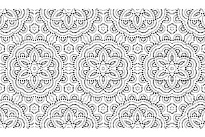 Flower geometric pattern with dots, a Decorative Illustration by RODINA