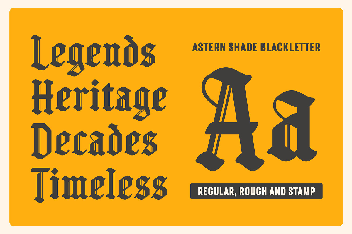 Astern Shade - Blackletter Font, a Blackletter Font by Edignwn Type (Photo 8 of 10)