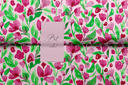 Pink florals seamless pattern, a Pattern Graphic by SirenaArt (Thumbnail 11 of 11)