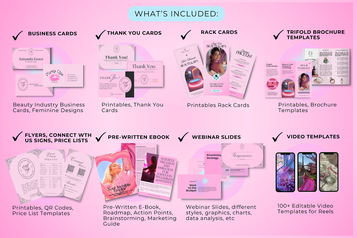 Pink Brand Kit 1000 Templates, a Social Media Template by CopertiniStudio (Photo 3 of 8)
