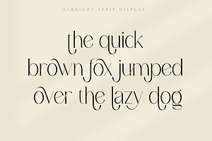 Albright Modern Typeface Serif