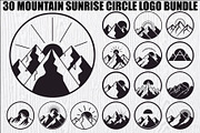 Mountain Sunrise Circle Bundle, an Illustration by Designs_River (Thumbnail 1 of 31)