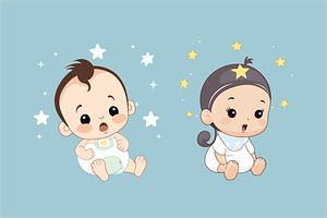 Charming Infants Illustrated Designs