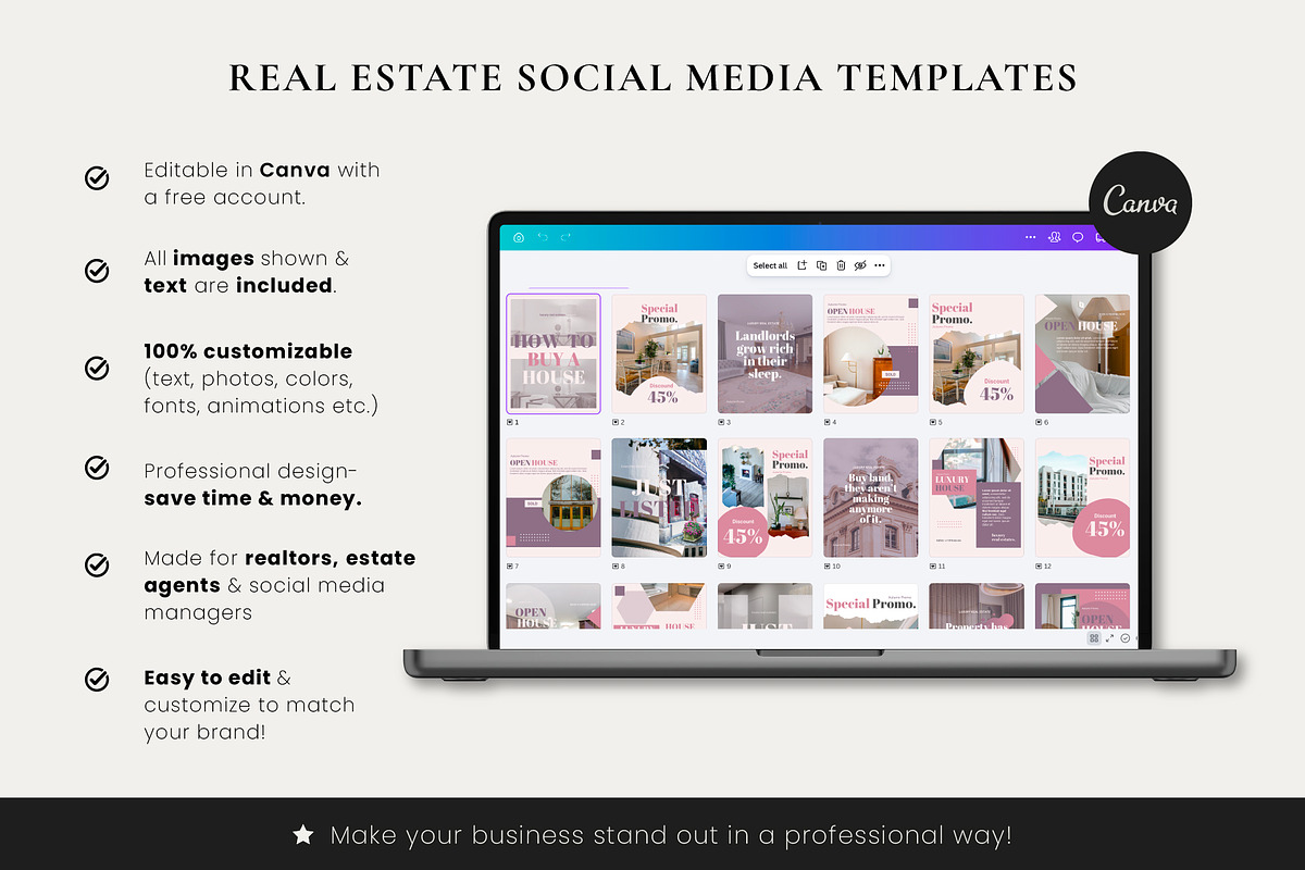 Real Estate Instagram Canva Templates preview 7