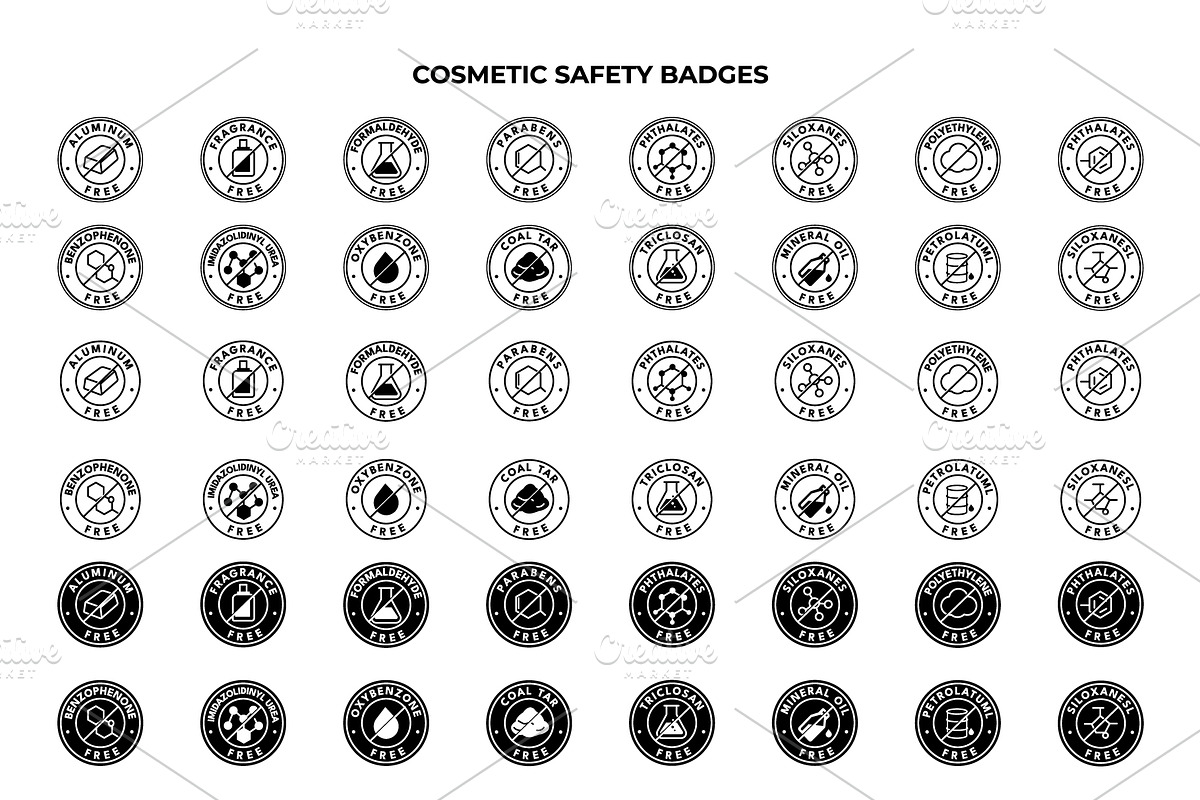 Cosmetic Safety Icons, a Solid Icon by e-artdesign (Photo 1 of 3)