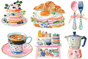 Breakfast & Coffee Clipart, an Illustration by DreamCafeArt (Thumbnail 4 of 6)
