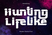 Hunting Lifelike - Futuristic Font, a Sans Serif Font by 177Studio (Thumbnail 1 of 8)