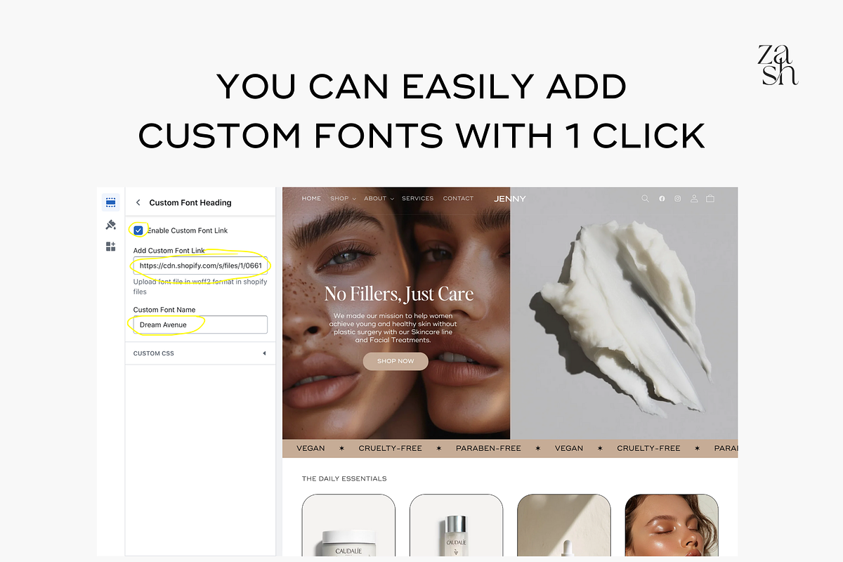 Jenny - Skincare Shopify Theme, a Shopify Template by Studio Zash (Photo 3 of 11)