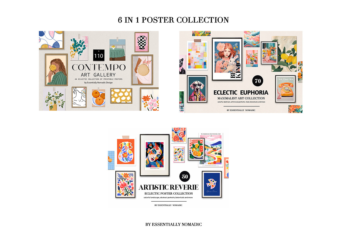 Eclectic Gallery Art - 6 in 1 Bundle, a Background Graphic by Essentially Nomadic (Photo 2 of 21)