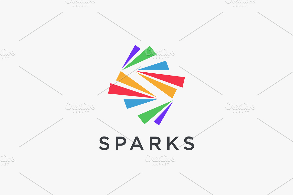 Abstract S letter for spark logo, a Branding & Logo Template by DOMHOUZE