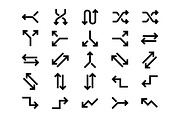 100 Arrow Glyph icon Set, an Outline Icon by shahsoft (Thumbnail 6 of 8)
