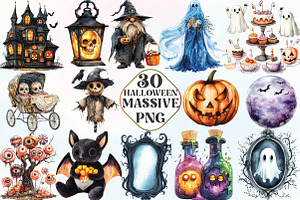 Massive Halloween Watercolor, an Illustration by CraftArtStudio