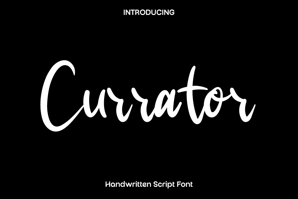 Currator - Handwritten Script Font, a Script Font by Luna Shop (Photo 1 of 7)