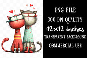 Sassy Cat Couple Png Clipart, an Illustration by Designking (Thumbnail 4 of 5)