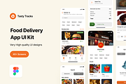 Food App UI Kit – 40+ Figma Screens, an App Template by Trilo designs (Thumbnail 1 of 5)