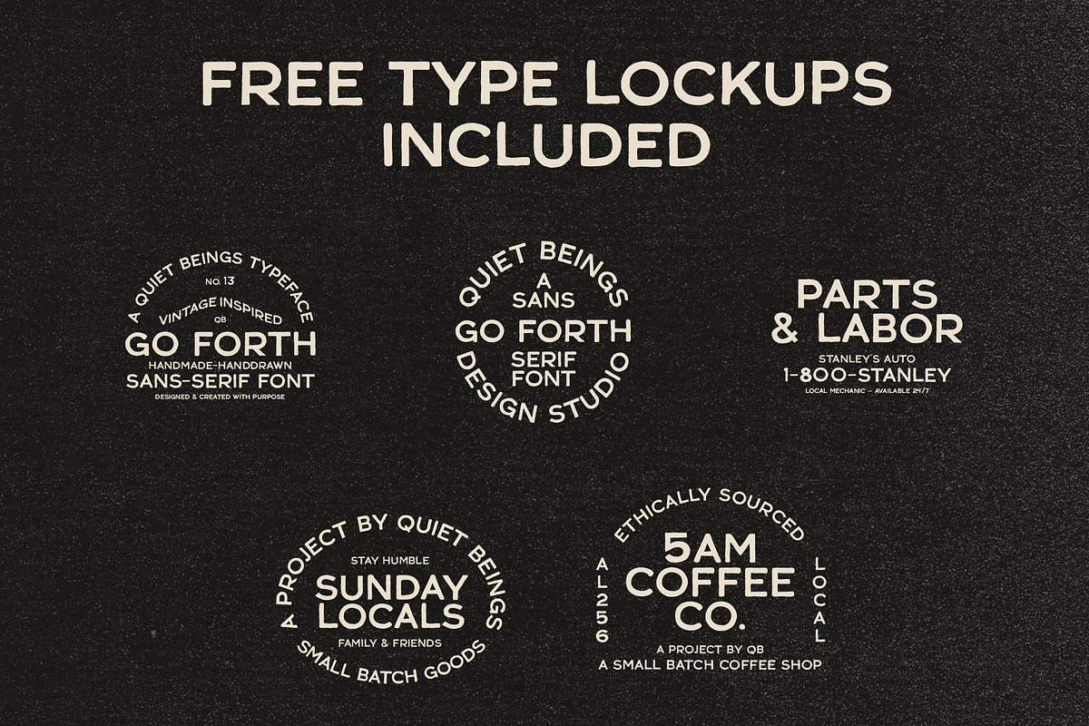 Go Forth - Vintage Sans-Serif Font, a Handwritten Font by Quiet Beings Design Studi (Photo 9 of 9)