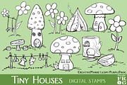 TINY HOUSES - Digital Stamps, an Icon by Purple Frog (Thumbnail 1 of 2)