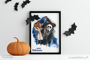 Halloween Frame Mockup Bundle 10