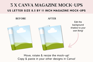 Canva Magazine Mock-ups, US Letter