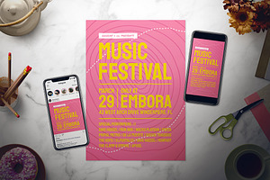 Music Festival Flyer Set, a Flyer Template by The Good Store