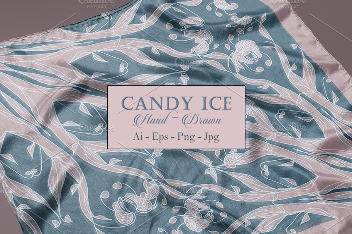 Silk Bandana Design Candy Ice, an Object Graphic by ilustrinna (Photo 1 of 12)