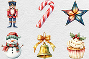 Cute Cartoon Christmas Clipart, an Illustration by Black Bird Studio (Thumbnail 3 of 6)