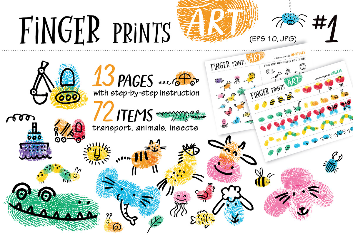Finger prints ART, an Animal Illustration by Alena Razumova (Photo 1 of 14)
