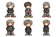 Watercolor Winter Boy Clipart, an Illustration by DreamArtGraphic (Thumbnail 3 of 5)