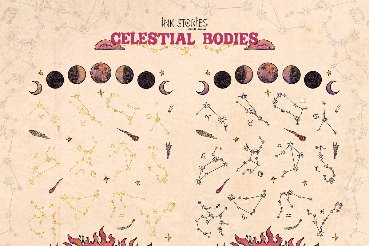 Celestial Bodies, an Object Illustration by Ink Stories (Photo 7 of 23)