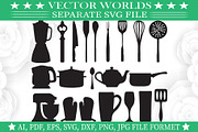 Kitchen Svg, Food, Kitchens Svg, an Object Graphic by VectorWorlds (Thumbnail 1 of 3)