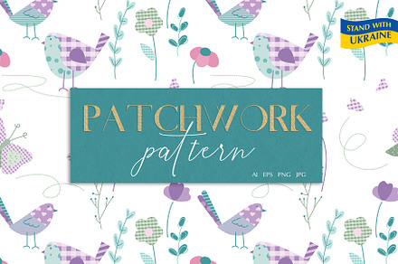 Pastel Patchwork seamless patterns