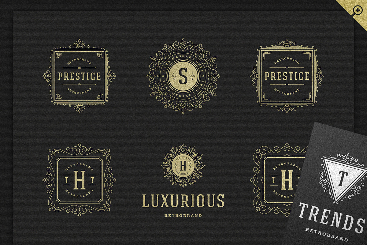 500 ornaments logos & monograms, a Branding & Logo Template by Vasya Kobelev (Photo 18 of 31)
