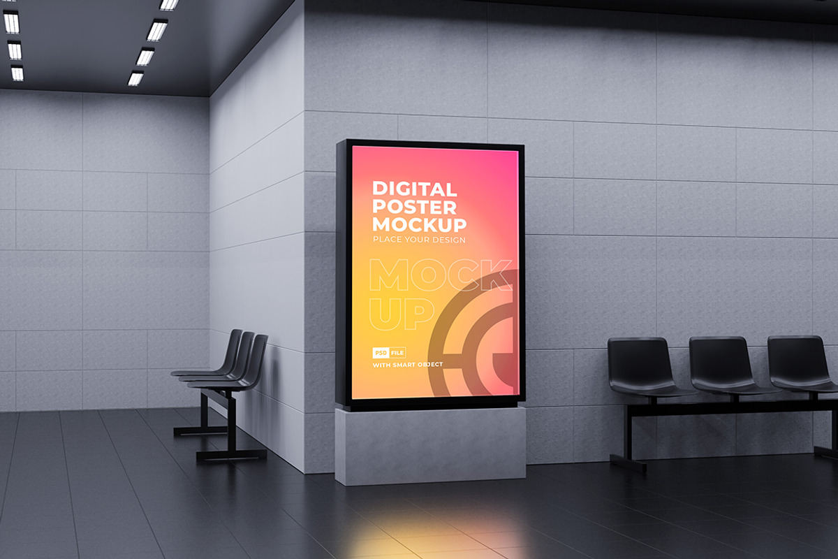 Digital signage Mockup, an Advertising Mockup by Artlogs (Photo 3 of 4)