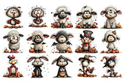 Whimsical Halloween Animals PNG, a Seasonal Illustration by Nicolle's Colorful Art (Thumbnail 2 of 6)