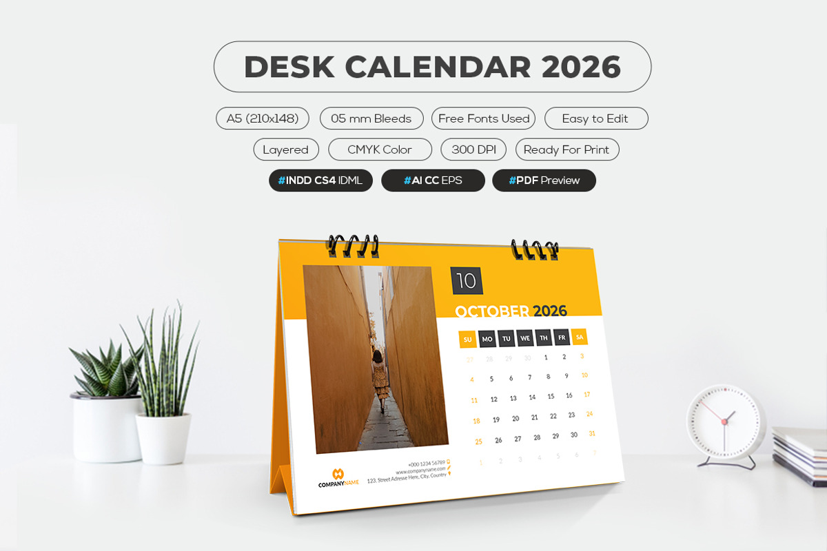 A5 Size Desk Calendar 2026 preview 4