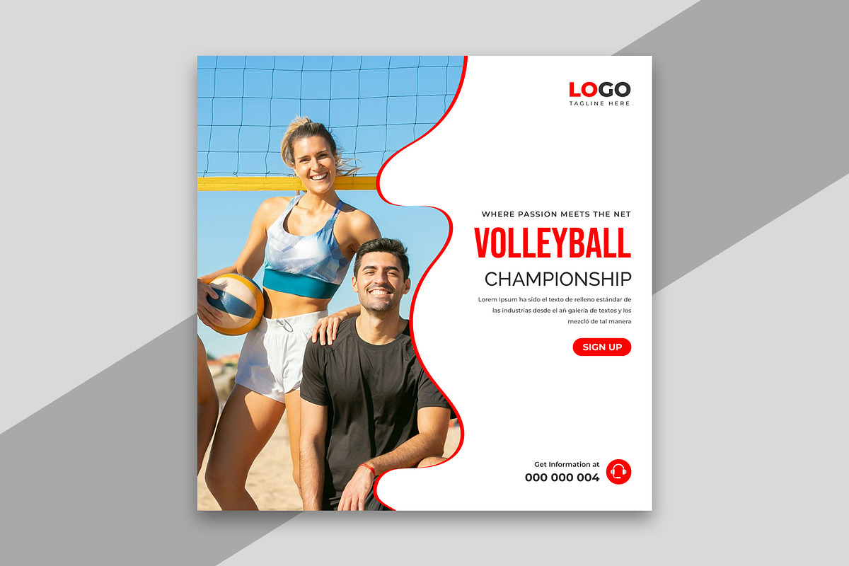 Volleyball Tournament Social Media, a Social Media Template by Designgrove (Photo 3 of 3)