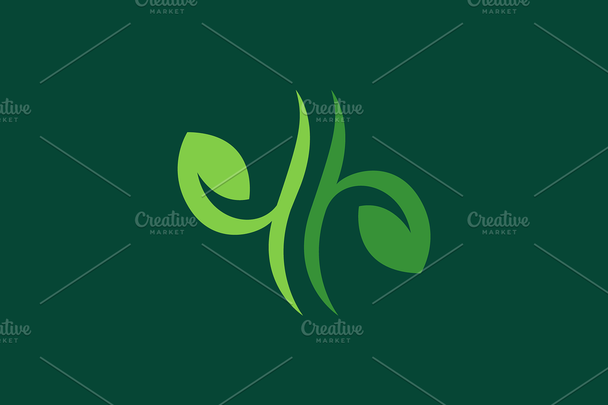 hair care herbal leaf feminine logo, a Branding & Logo Template by devastd