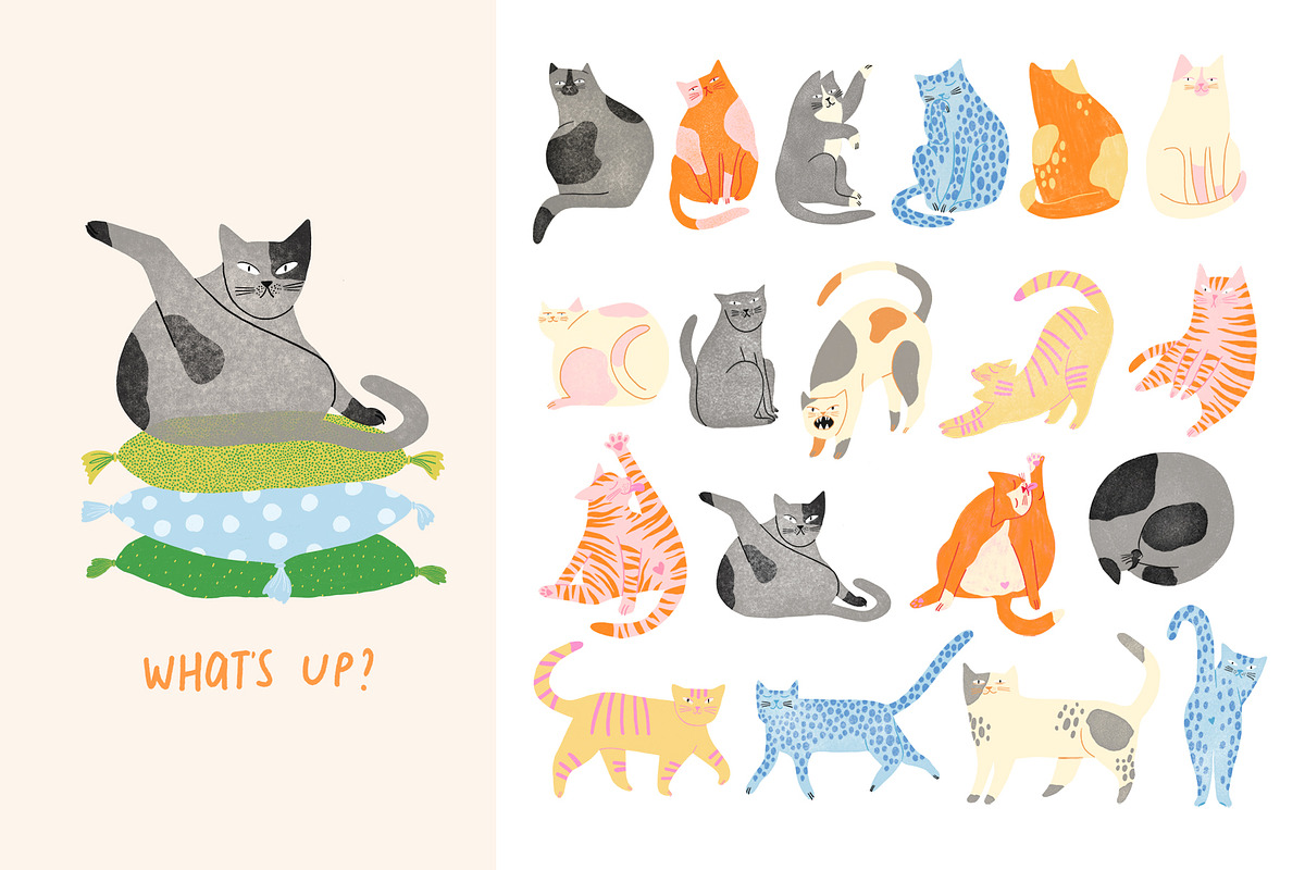 Cats Fan Club, an Animal Illustration by Annakniaz (Photo 3 of 14)