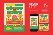 Green Quirky Cinco De Mayo Flyer Set, a Flyer Template by graphicook (Thumbnail 1 of 3)