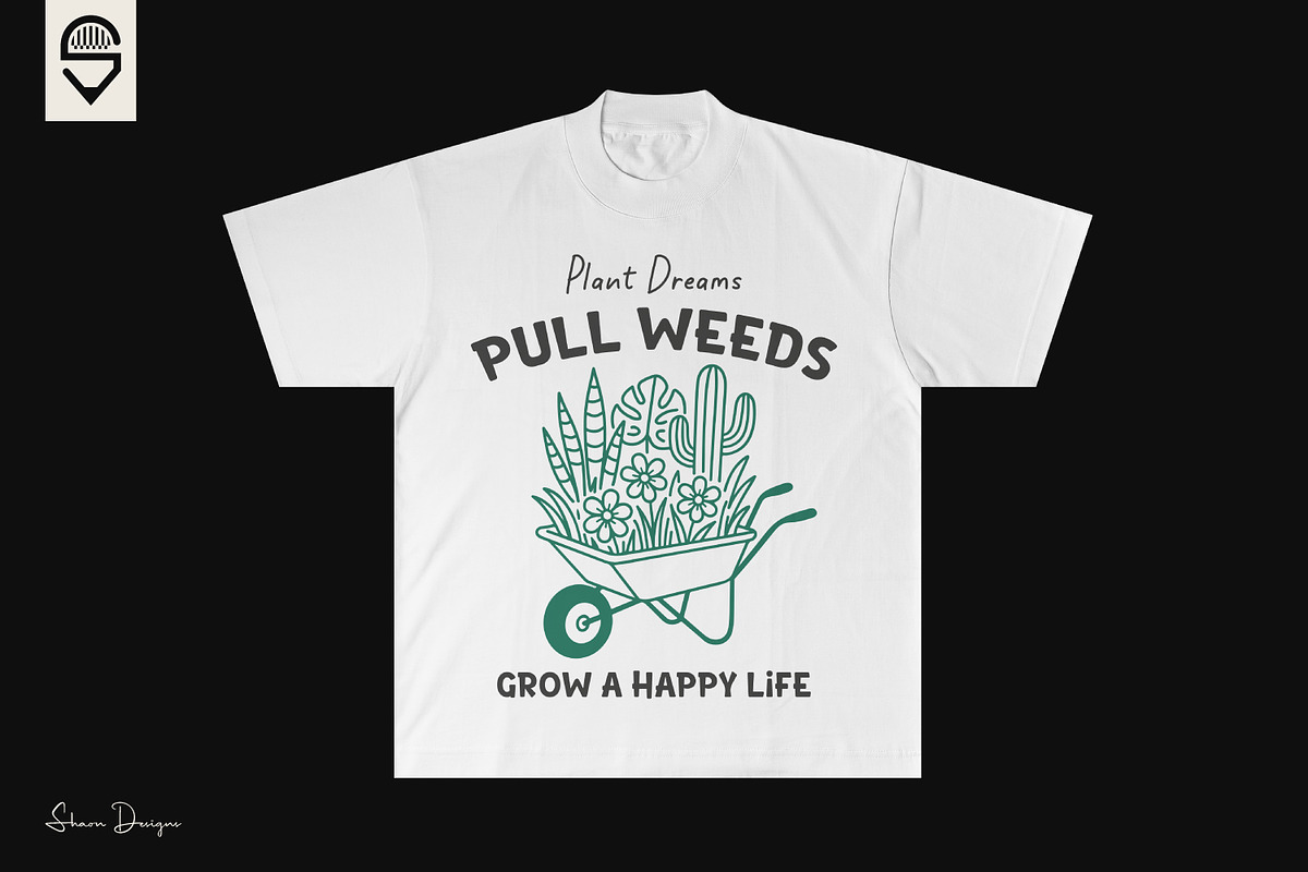 Gardening wheelbarrow quote design, a Graphic by shaondesigns (Photo 2 of 4)