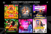 6 Friday Party Flyer Design Bundle, a Graphic by Shajib Shikder (Thumbnail 1 of 4)