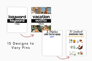 15 High-Converting Pinterest Pins, a Social Media Template by Kaleidokika (Thumbnail 4 of 6)